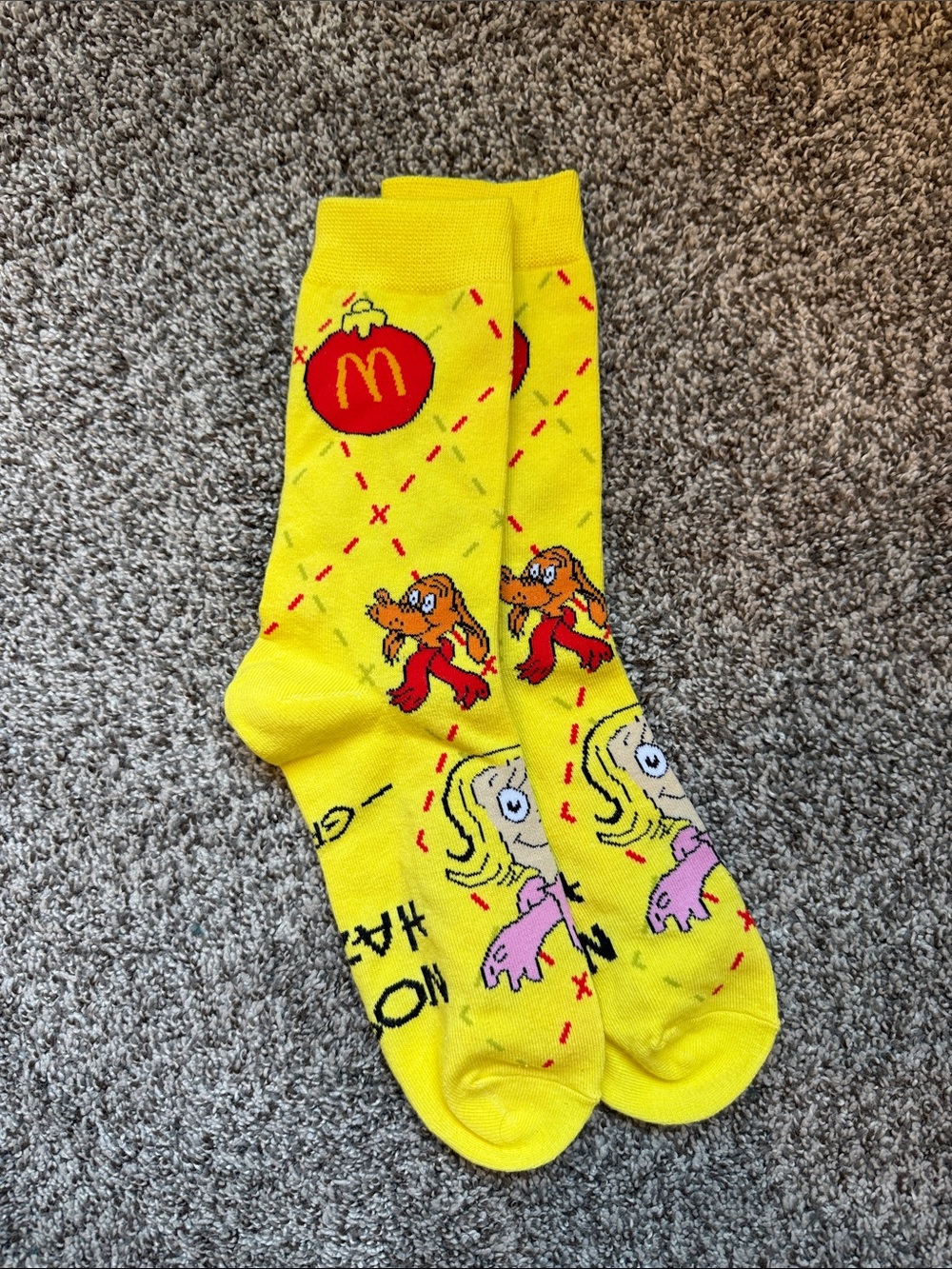 McDonald’s The Grinch Novelty Crew Socks Yellow